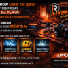 Final Game On Radio show this Friday, Intense Radio looking for new weekly DJs